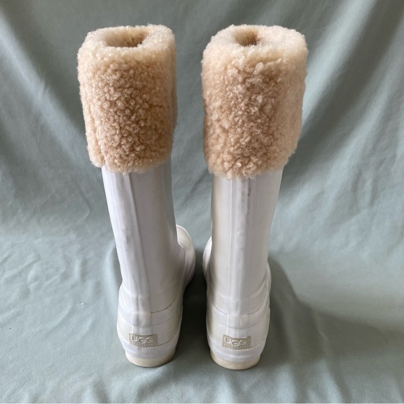 RARE UGG Mill Creek Rain Boot, Iridescence White, Size 6/EU 37 - Picture 4 of 10
